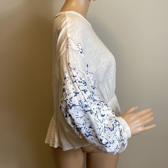 Vintage Savannah Bohemian Cotton Blend Batwing Sleeve Top size S - Picture 4 of 8